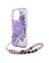 Kup Guess GUHMP16XHFWBRCESU Apple iPhone 16 Pro Max Hartschale IML Blumen mit Perlenriemen MagSafe lila - GUE4163 - {ean13} - Sklep Home Screen