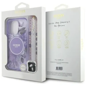 Kup Etui Guess GUHMP16XHFWBRCESU Apple iPhone 16 Pro Max hardcase IML Flowers With Pearl Strap MagSafe fioletowy/purple - GUE4163 - {ean13} - Sklep Home Screen