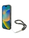 Buy Guess GUHMP16XHGCRELSK Apple iPhone 16 Pro Max hardcase IML Glitter With Pearl Strap MagSafe black - GUE4165 - {ean13} - Home Screen Store Europe