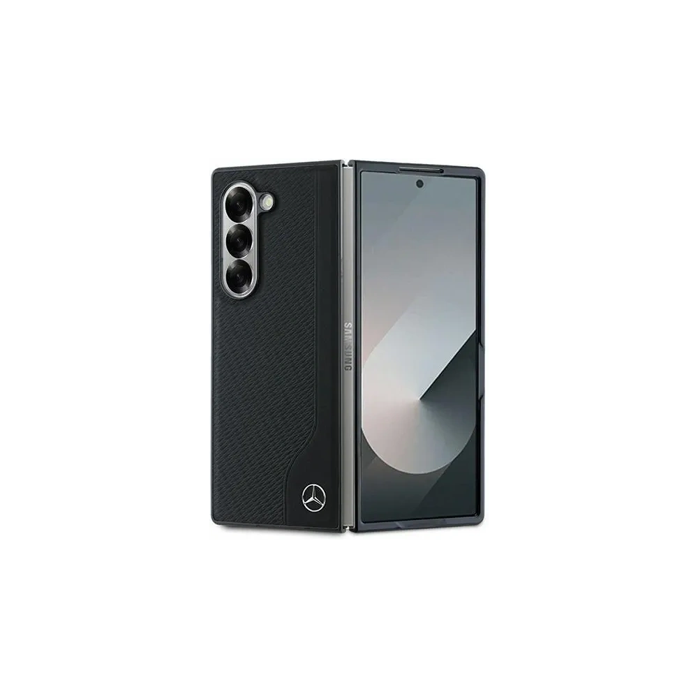 Etui Mercedes MEHMZFD623RBGVK Samsung Galaxy Z Fold6 Leather Wood Imitation MagSafe czarny/black