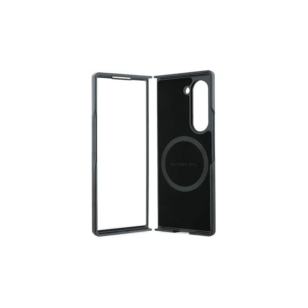 Etui Mercedes MEHMZFD623RBGVK Samsung Galaxy Z Fold6 Leather Wood Imitation MagSafe czarny/black