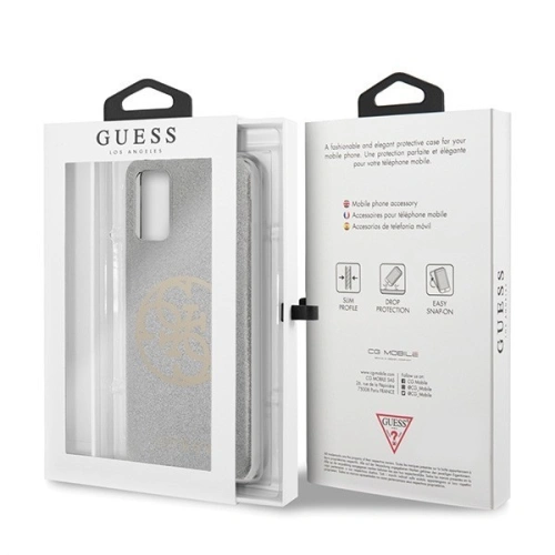 Kup Etui Guess GUHCS67PCUGLLG Samsung Galaxy S20+ Plus jasnoszary/light grey hard case Glitter 4G Circle Logo - GUE363GRY - {ean13} - Sklep Home Screen