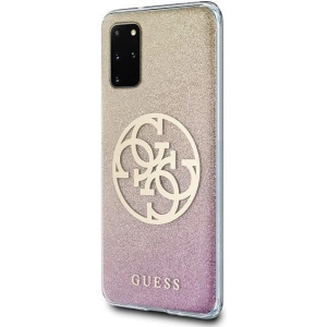 Kup Etui Guess GUHCS67PCUGLPGG Samsung Galaxy S20+ Plus różowo-złoty/gold pink hard case Glitter Gradient 4G Circle - GUE364RS - {ean13} - Sklep Home Screen