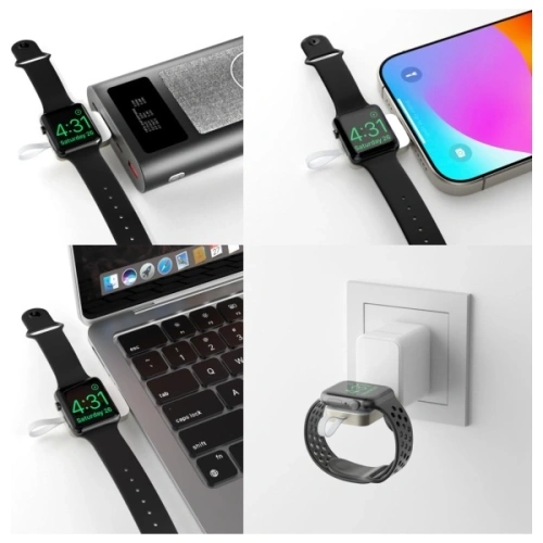 Buy 4smarts wireless charger for Apple Watch with USB-C input white - 4SMR6 - {ean13} - Home Screen Store Europe
