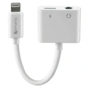 Kup Kabel 4smarts Splitter Lightning / Lightning, 3.5mm AUX bílý/white - 4SMR9 - {ean13} - Sklep Home Screen