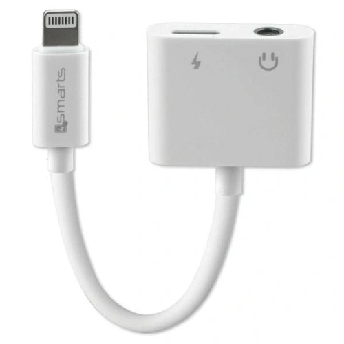 Buy 4smarts Splitter Lightning / Lightning, 3.5mm AUX cable white - 4SMR9 - {ean13} - Home Screen Store Europe