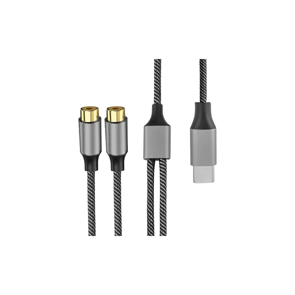 Kabel 4smarts Audio USB-C / 2x cinch socket 20cm czarny/black