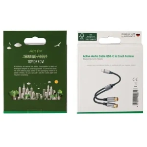 Kup Kabel 4smarts Audio USB-C / 2x cinch zásuvka 20cm černý/black - 4SMR10 - {ean13} - Sklep Home Screen