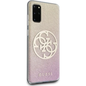 Kup Etui Guess GUHCS67PCUGLPGG Samsung Galaxy S20+ Plus różowo-złoty/gold pink hard case Glitter Gradient 4G Circle - GUE364RS - {ean13} - Sklep Home Screen