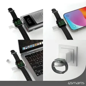 Kup Ładowarka bezprzewodowa 4smarts MFI Fast Charger do Apple Watch srebrna/silver - 4SMR20 - {ean13} - Sklep Home Screen