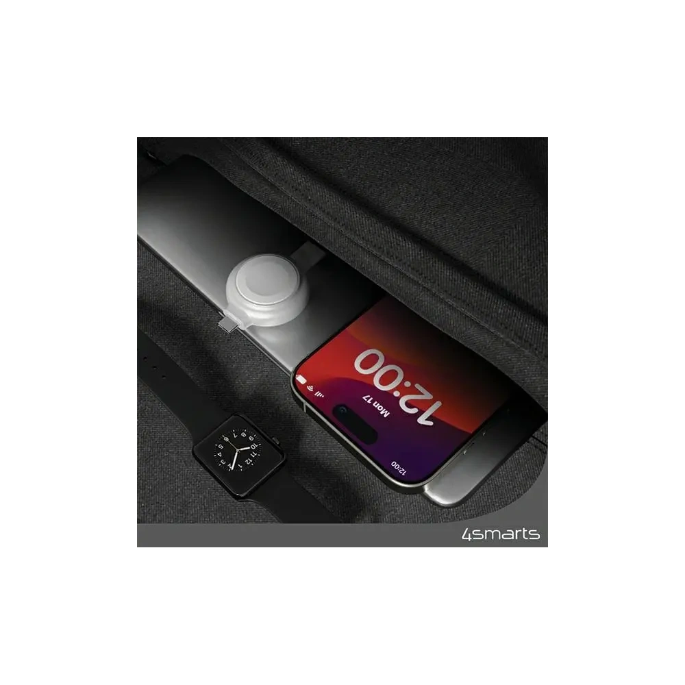 Ładowarka bezprzewodowa 4smarts MFI Fast Charger do Apple Watch srebrna/silver
