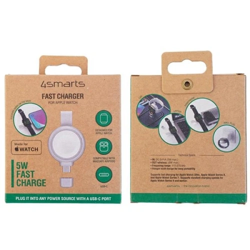 Kup 4smarts MFI Wireless Fast Charger für Apple Watch silber - 4SMR20 - {ean13} - Sklep Home Screen