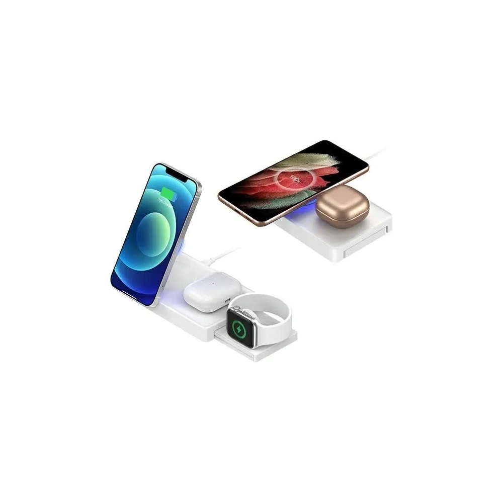 Ładowarka bezprzewodowa 4smarts UltiMag 3w1 do Apple iPhone, Apple Watch, Airpods 20W biała/white