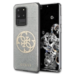 Kup Etui Guess GUHCS69PCUGLLG Samsung Galaxy S20 Ultra gri deschis/light grey carcasa dură Glitter 4G Circle Logo - GUE365GRY - {ean13} - Sklep Home Screen