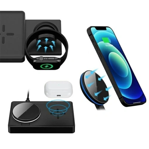 Kup 4smarts UltiMag 3-in-1 încărcător wireless pentru Apple iPhone, Apple Watch, Airpods 20W alb - 4SMR21 - {ean13} - Sklep Home Screen