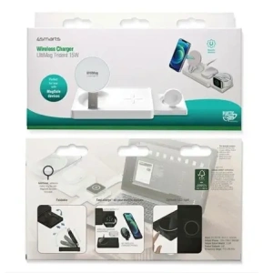 Kup Ładowarka bezprzewodowa 4smarts UltiMag 3w1 do Apple iPhone, Apple Watch, Airpods 20W biała/white - 4SMR21 - {ean13} - Sklep Home Screen
