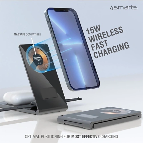 Kup Încărcător wireless 4smarts UltiMag TriFold Lucid 15W - 4SMR22 - {ean13} - Sklep Home Screen