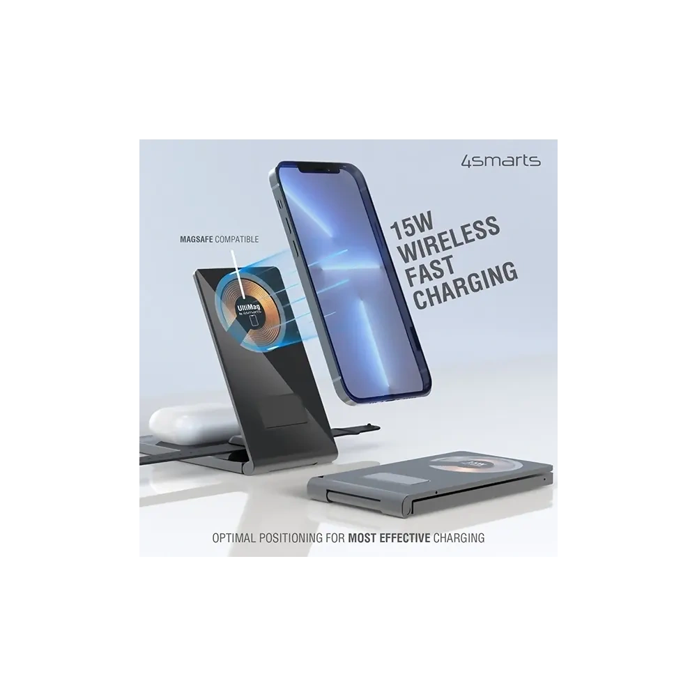Ładowarka bezprzewodowa 4smarts UltiMag TriFold Lucid 15W