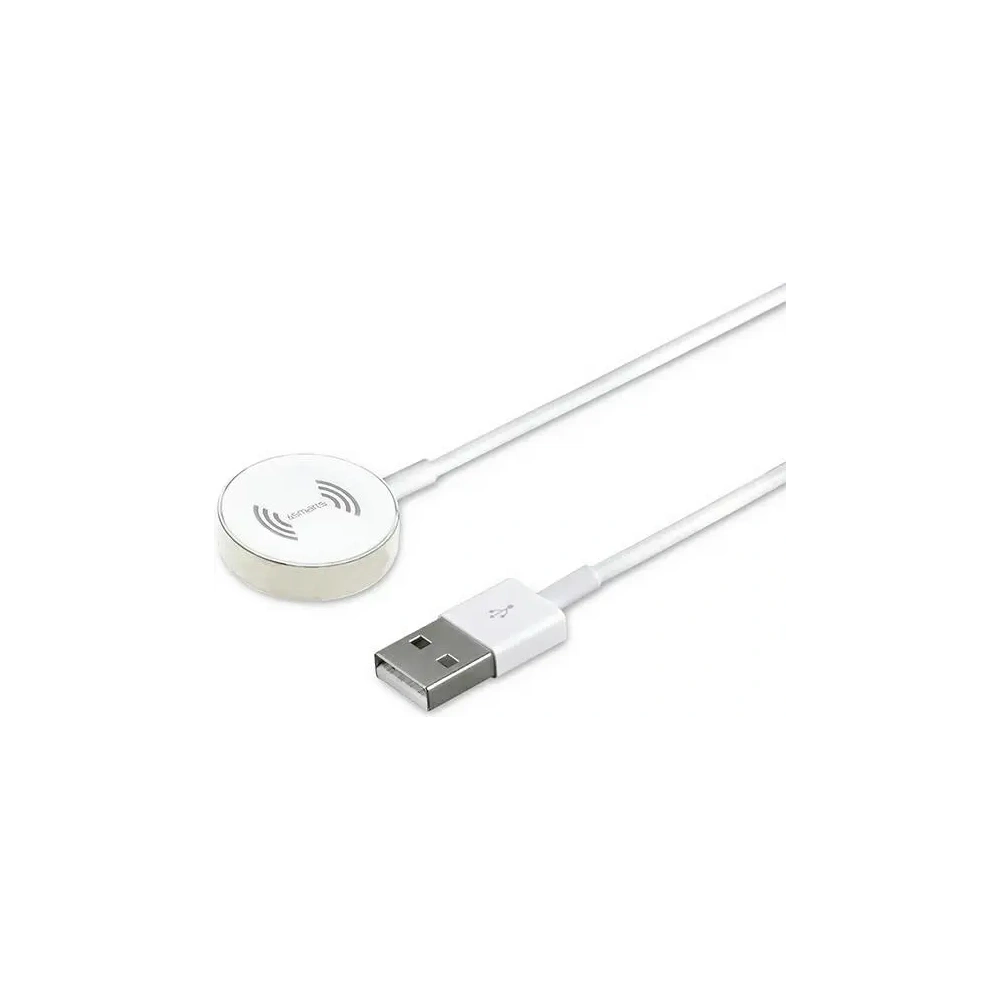 Ładowarka bezprzewodowa 4smarts VoltBeam Mini do Apple Watch 1-8/SE z kablem 1m USB-A 2.5W biały/white