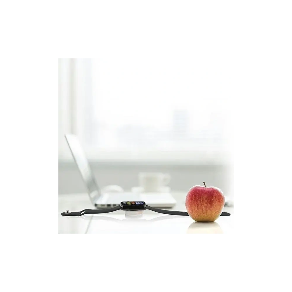 Ładowarka bezprzewodowa 4smarts VoltBeam Mini do Apple Watch 1-8/SE z kablem 1m USB-A 2.5W biały/white