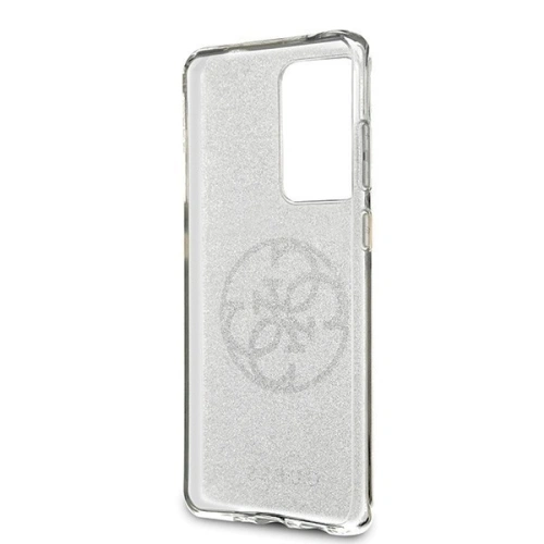 Kup Guess Samsung Case GUHCS69PCUGLLG Galaxy S20 Ultra hellgrau/hellgrau Hartschalenetui Glitter 4G Circle Logo - GUE365GRY - {ean13} - Sklep Home Screen