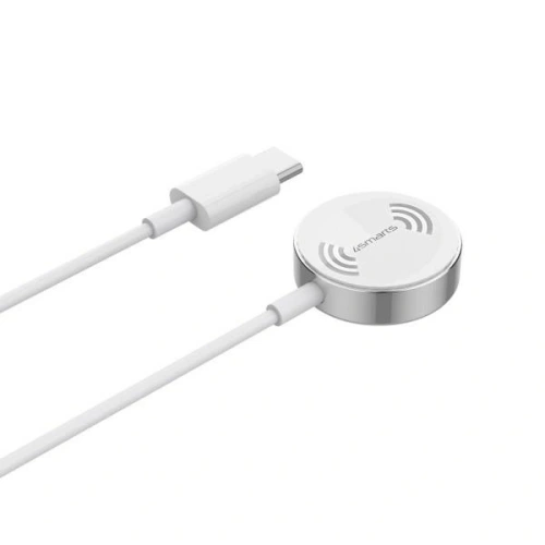 Kup Ładowarka bezprzewodowa 4smarts VoltBeam Mini do Apple Watch 1-8/SE z kablem 1m USB-C 2.5W biały/white - 4SMR25 - {ean13} - Sklep Home Screen