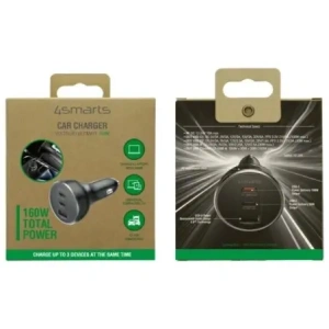 Buy 4smarts VoltRoad Ultimate 160W car charger black - 4SMR26 - {ean13} - Home Screen Store Europe