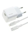 Încărcător principal 4smarts + cablu MFI VoltPlug PD 30W GaN USB-C/Lightning 1.5m alb