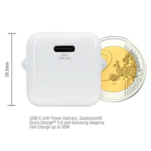 Buy 4smarts mains charger + MFI cable VoltPlug PD 30W GaN USB-C/Lightning 1.5m white - 4SMR27 - {ean13} - Home Screen Store Europe