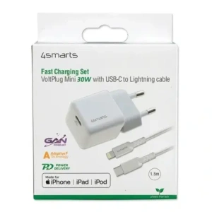 Kup 4smarts Netzteil + MFI-Kabel VoltPlug PD 30W GaN USB-C/Lightning 1.5m weiß - 4SMR27 - {ean13} - Sklep Home Screen