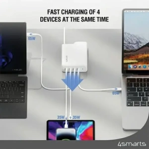 Kup Încărcător de rețea 4smarts 200W GaN Flex Pro cu 4xUSB-C, alb - 4SMR28 - {ean13} - Sklep Home Screen