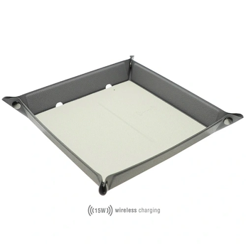 Kup Organizer s indukční nabíječkou 4smarts 15W šedobéžový/grey creme - 4SMR29 - {ean13} - Sklep Home Screen