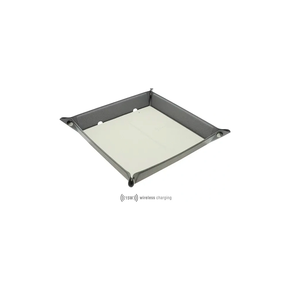 Organizer z ładowarką indukcyjną 4smarts 15W szaro kremowy/grey creme