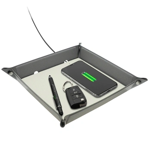 Kup 4smarts Organizer mit induktivem Ladegerät 15W grau creme/grau creme - 4SMR29 - {ean13} - Sklep Home Screen