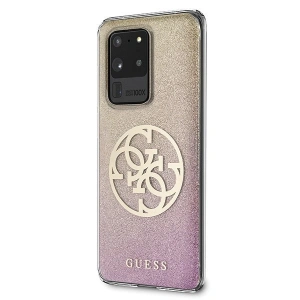 Kup Etui Guess GUHCS69PCUGLPGG Samsung Galaxy S20 Ultra różowo-złoty/gold pink hard case Glitter Gradient 4G Circle - GUE366RS - {ean13} - Sklep Home Screen