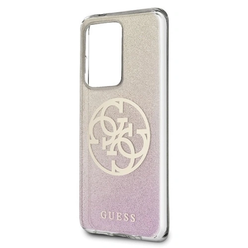 Kup Etui Guess GUHCS69PCUGLPGG Samsung Galaxy S20 Ultra różowo-złoty/gold pink hard case Glitter Gradient 4G Circle - GUE366RS - {ean13} - Sklep Home Screen