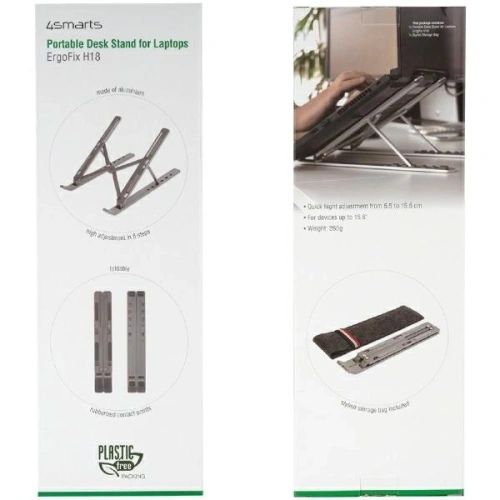 Kup Podstawka pod laptop 4smarts ErgoFix H18 Desk Stand space grey - 4SMR33 - {ean13} - Sklep Home Screen