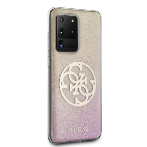 Kup Etui Guess GUHCS69PCUGLPGG Samsung Galaxy S20 Ultra różowo-złoty/gold pink hard case Glitter Gradient 4G Circle - GUE366RS - {ean13} - Sklep Home Screen