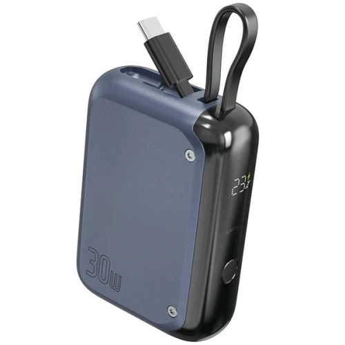 Kup 4smarts Pocket 10000mAh 30W powerbank cu cablu USB-C de 15 cm, albastru spațial - 4SMR38 - {ean13} - Sklep Home Screen