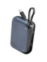 Powerbank 4smarts Pocket 10000mAh 30W z wbudowanym kablem USB-C 15cm space blue