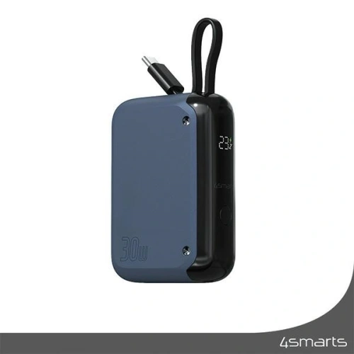 Kup Powerbank 4smarts Pocket 10000mAh 30W z wbudowanym kablem USB-C 15cm space blue - 4SMR38 - {ean13} - Sklep Home Screen