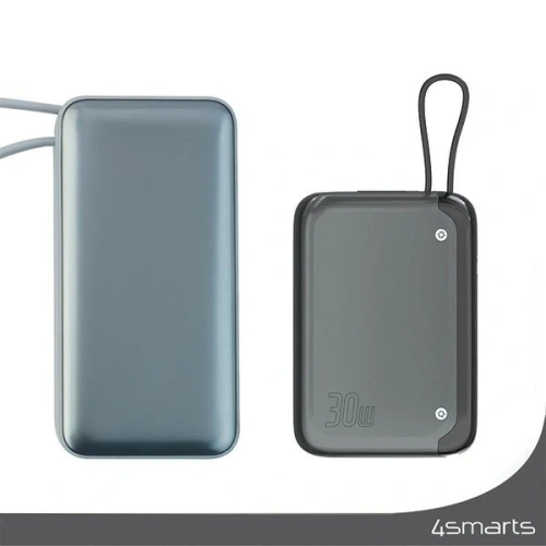 Kup Powerbank 4smarts Pocket 10000mAh 30W z wbudowanym kablem USB-C 15cm space blue - 4SMR38 - {ean13} - Sklep Home Screen