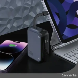 Kup Powerbank 4smarts Pocket 10000mAh 30W z wbudowanym kablem USB-C 15cm space blue - 4SMR38 - {ean13} - Sklep Home Screen