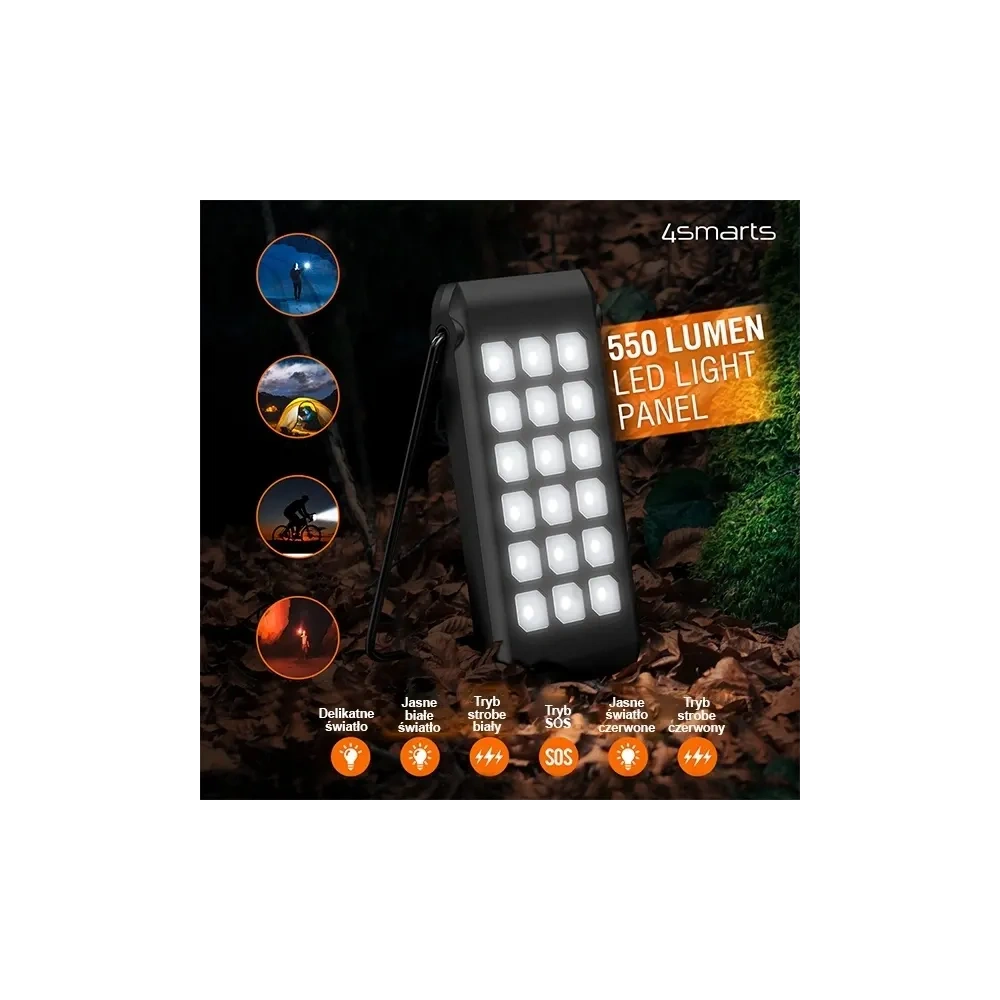 Powerbank solarny 4smarts TitanPack Flex 10000mAh black/orange