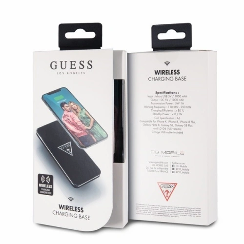 Kup Ładowarka bezprzewodowa Guess GUWCP850TLBK czarna/black 1A - GUE368BLK - {ean13} - Sklep Home Screen