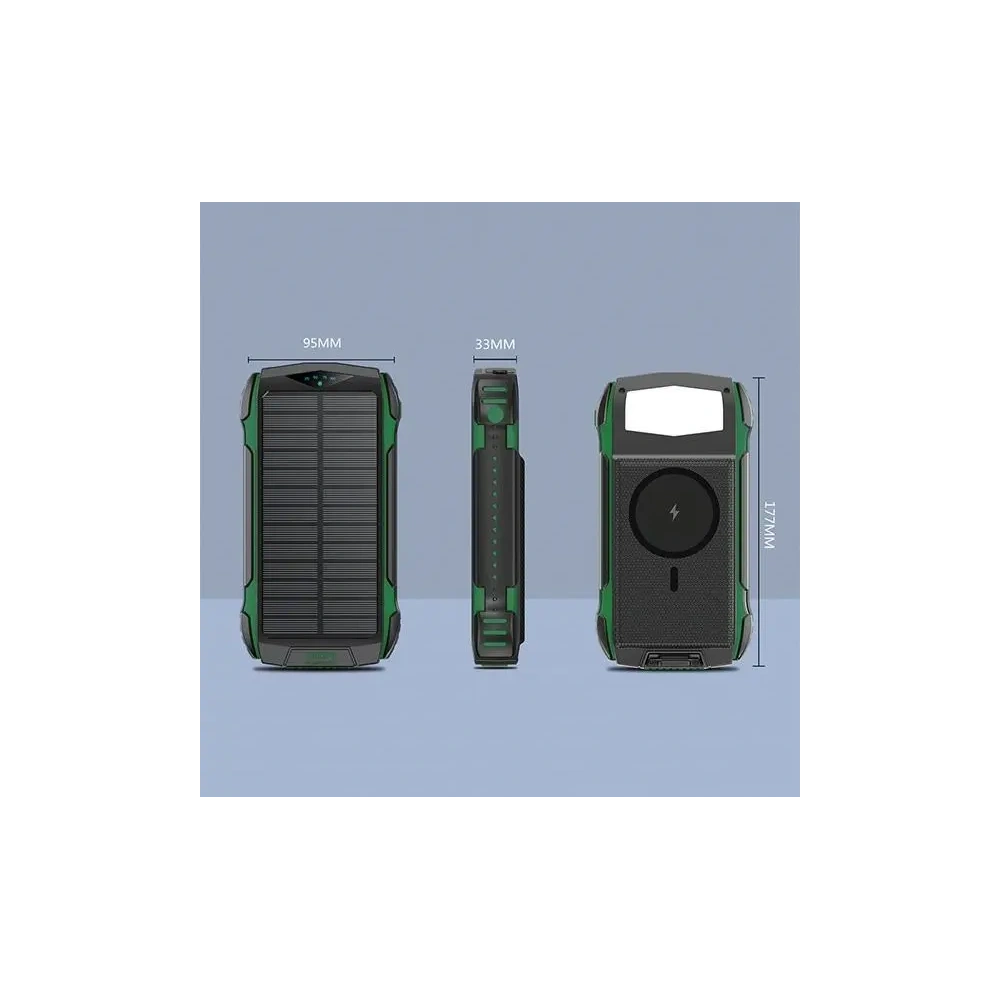 Powerbank solarny 4smarts TitanPack Rugged UltiMag 20000mAh zielony/green