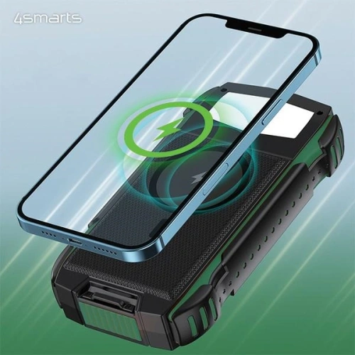 Kup 4smarts TitanPack Rugged UltiMag 20000mAh napelemes powerbank zöld - 4SMR40 - {ean13} - Sklep Home Screen
