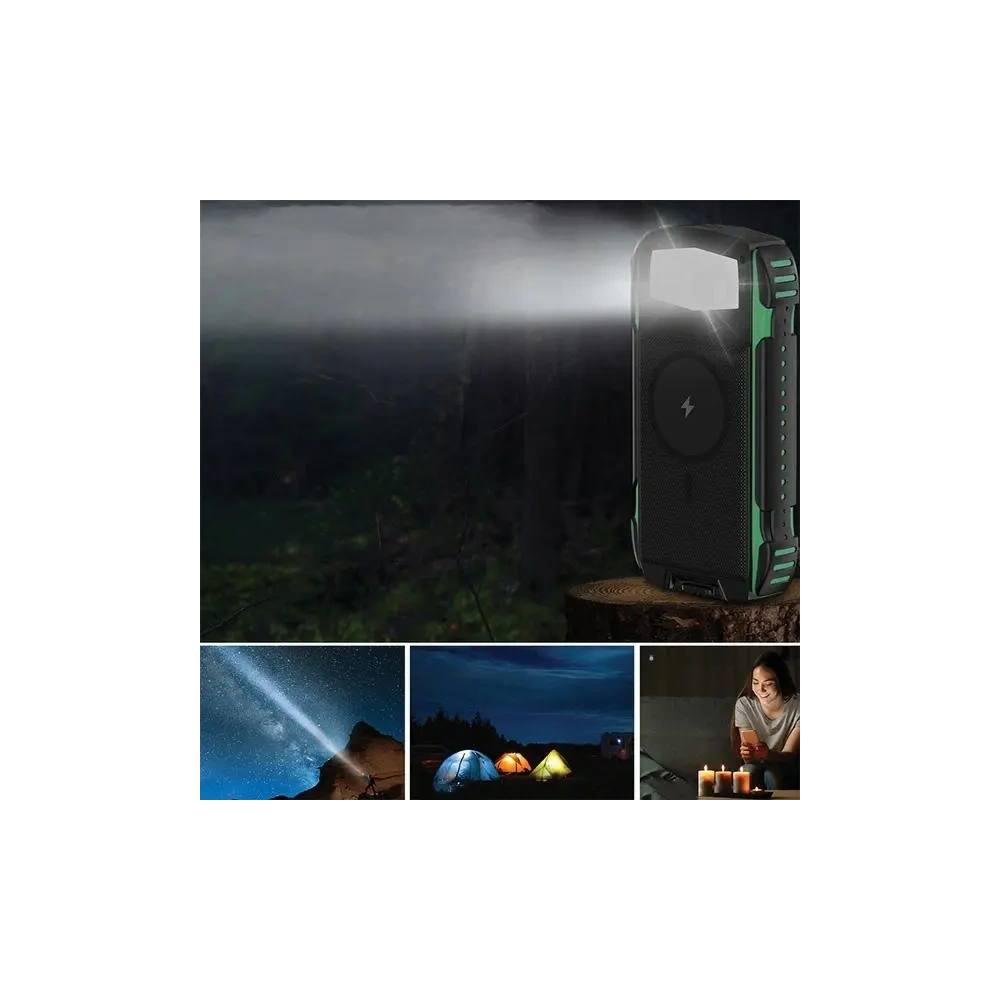 Powerbank solarny 4smarts TitanPack Rugged UltiMag 20000mAh zielony/green