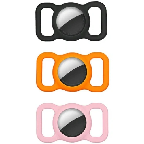 Buy 4smarts Silicone Case PetSet AirTag Black + Orange + Pink - 4SMR42 - {ean13} - Home Screen Store Europe