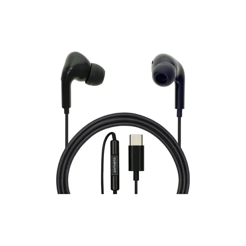 Słuchawki dokanałowe 4smarts Melody Digital Basic USB-C z przetwornikiem D/A czarny/black